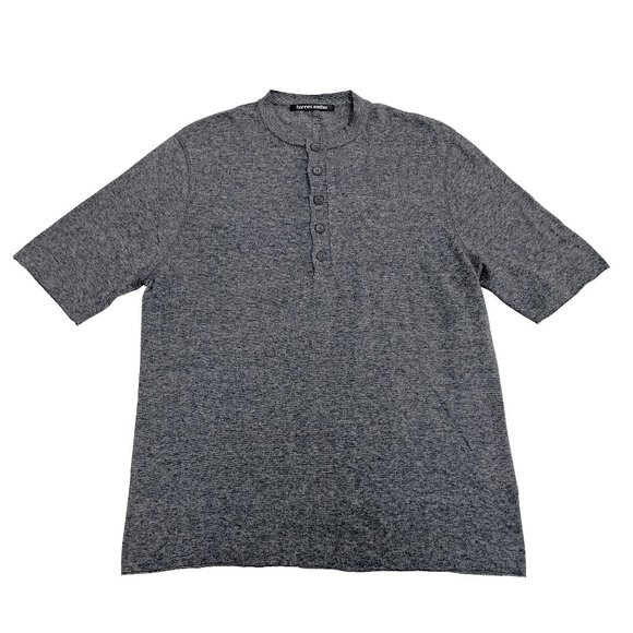 Hannes Roether Juris Henley Tee - Dark Gray | XL - Picture 1 of 10